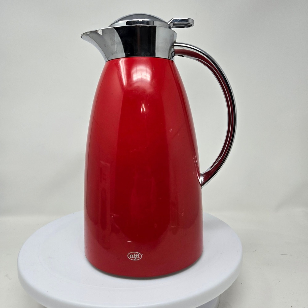 Alfi Red Thermal Carafe 1.0L Vacuum Jug Chrome Handle Made in Germany 0672